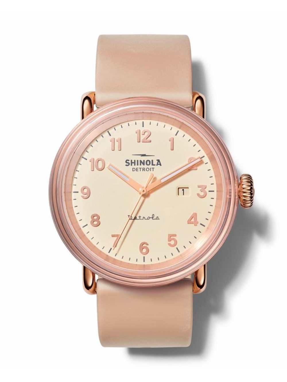 Shinola Detrola The Pinky 43mm Silicone Women’s Watch
